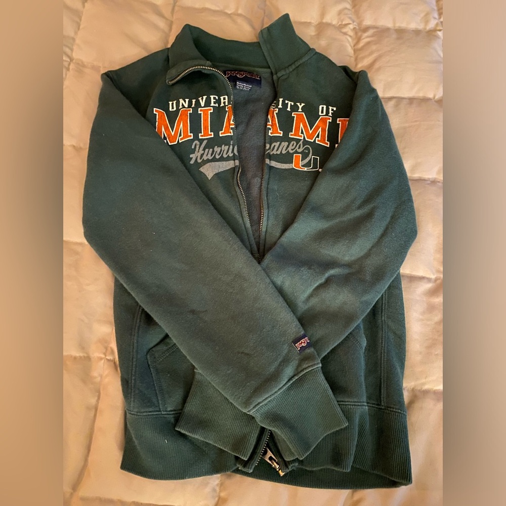 Jansport green zip up